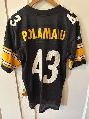 Reebok Pittsburgh Steelers Troy Polamalu 43 NFL Jersey Size M